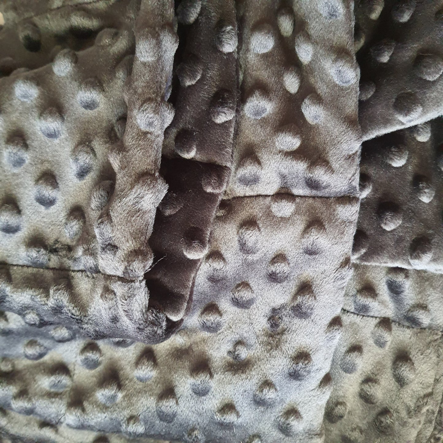 Black minky plush weighted blanket