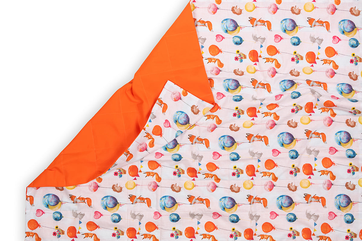 Forest Party & Orange Cotton Weighted Blanket
