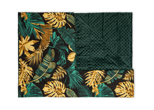jungle cotton print weighted blanket