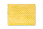 BIRDS 'N' FLOWERS WEIGHTED BLANKET plush backing in mustard shade
