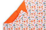 FOREST PARTY WEIGHTED BLANKET full length from top side 