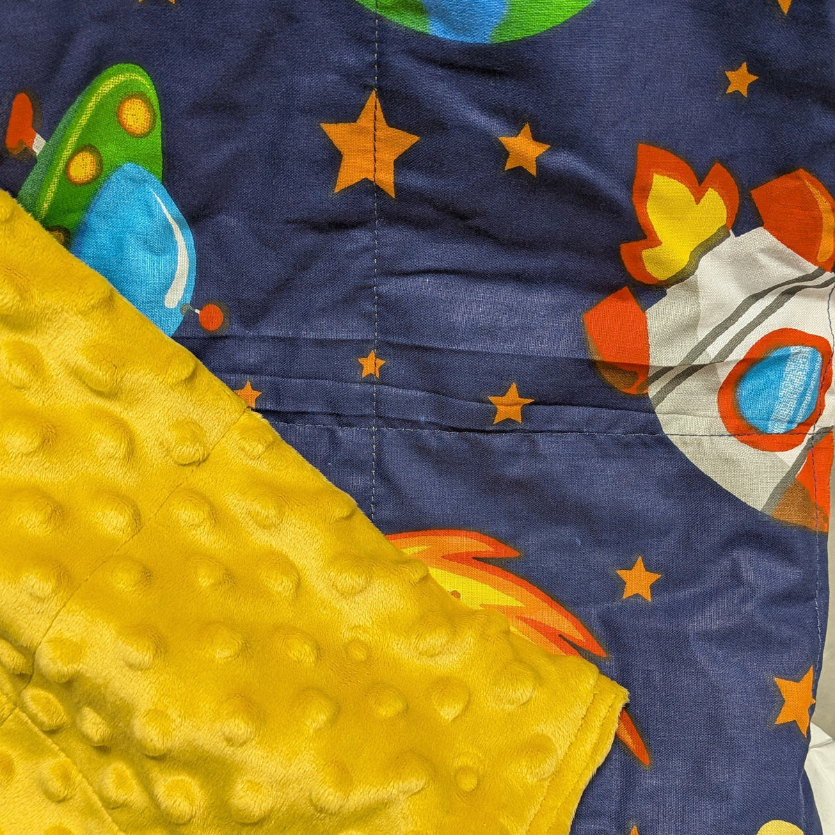 Galaxy print cotton weighted blanket