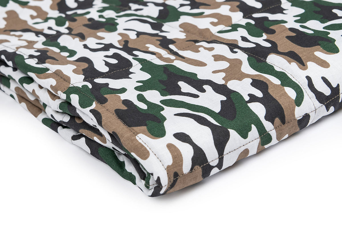 CAMO PATTERN WEIGHTED BLANKET pattern close up