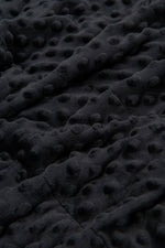 black dimple push backing of military weighted blanket
