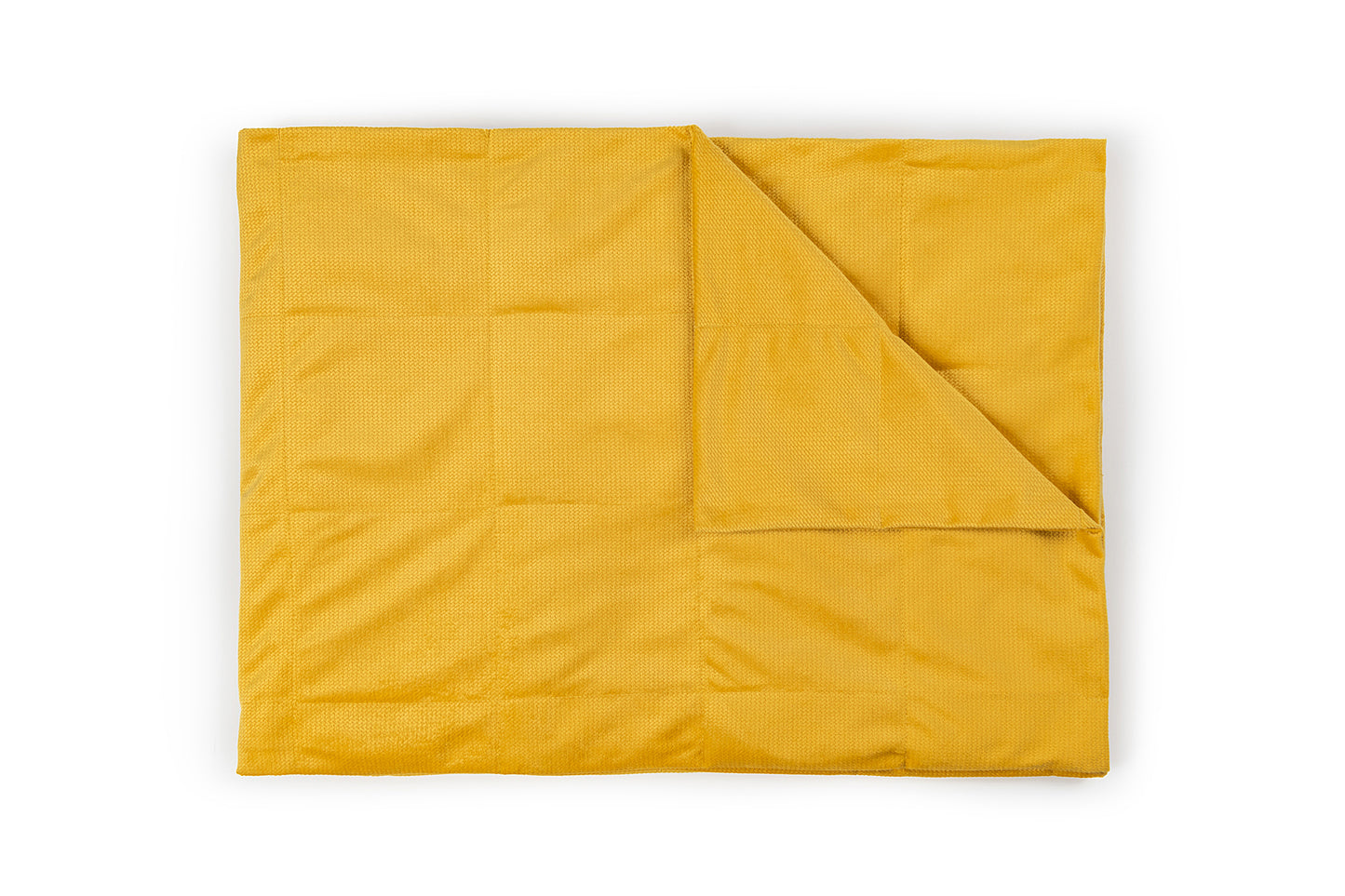 VELVET TOP WEIGHTED BLANKET IN MUSTARD