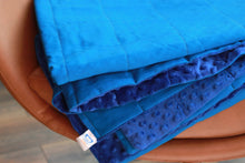 Load image into Gallery viewer, BLUE COTTON WEIGHTED BLANKET | SENSORY OWL