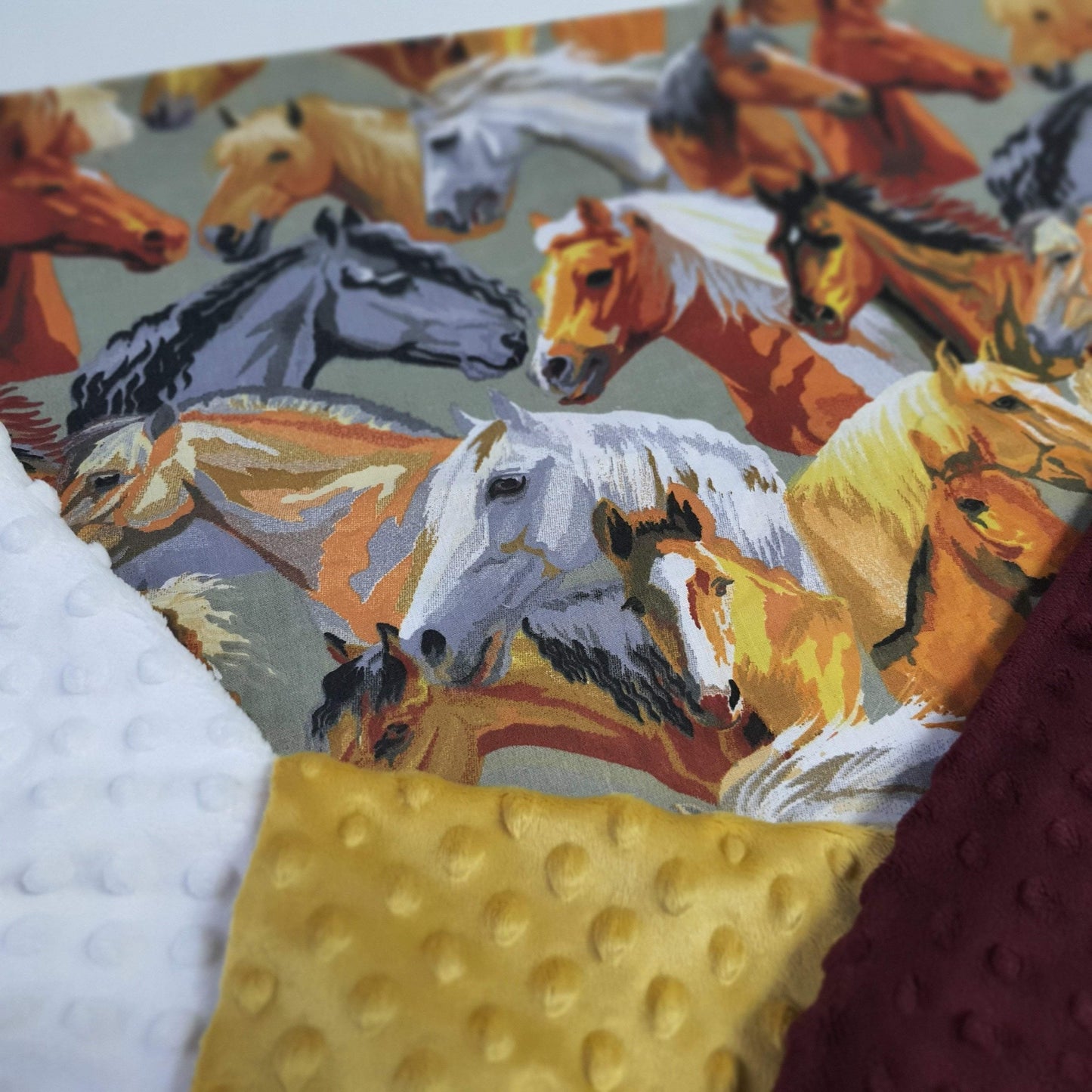 horses minky wieghted blanket | sensory owl