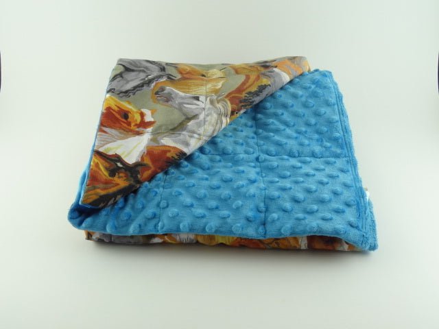 horses minky wieghted blanket | sensory owl