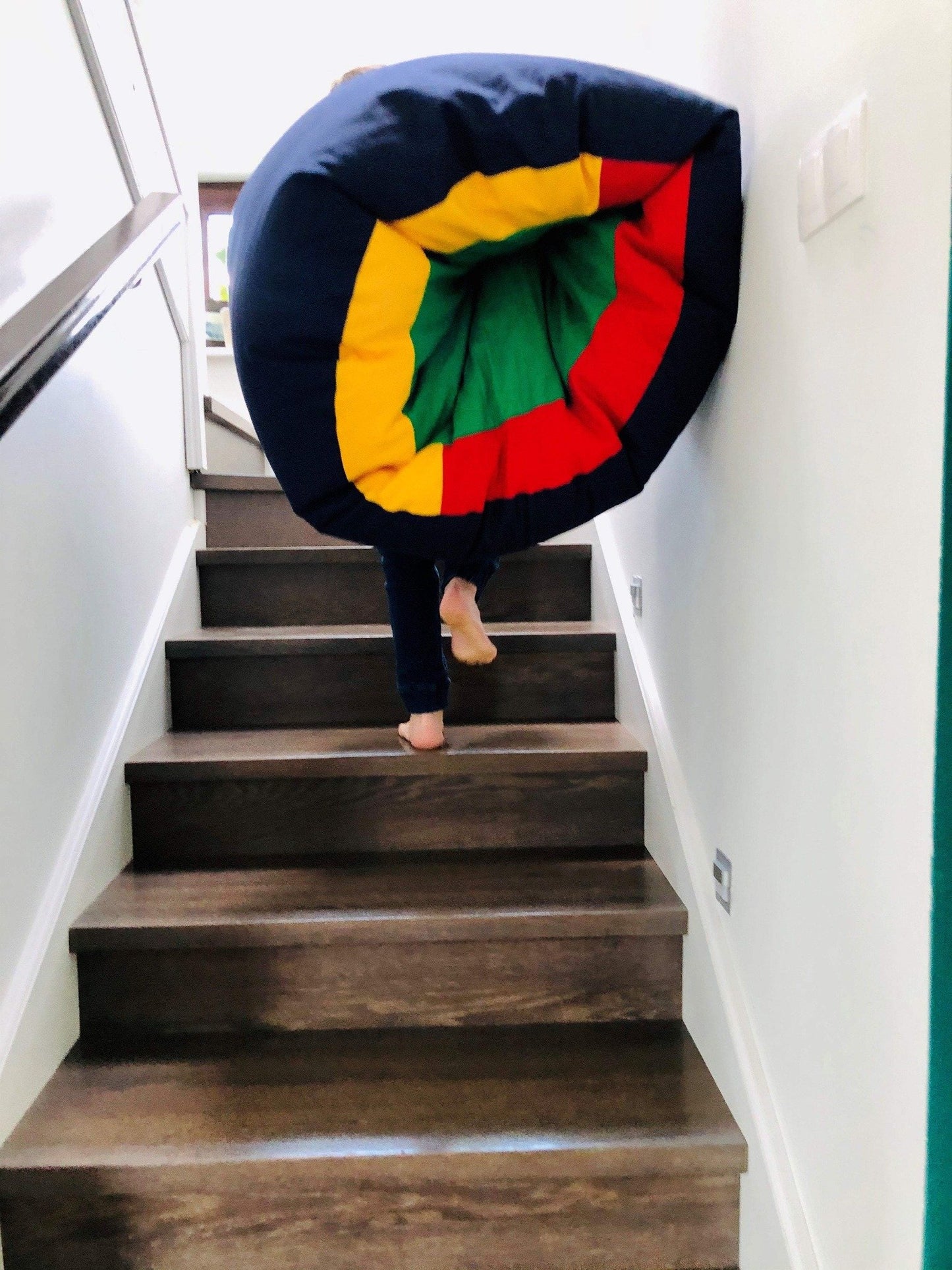 Large Sensory Bean Bag Tunnel Pouf - Removable cover | Sensory Owl