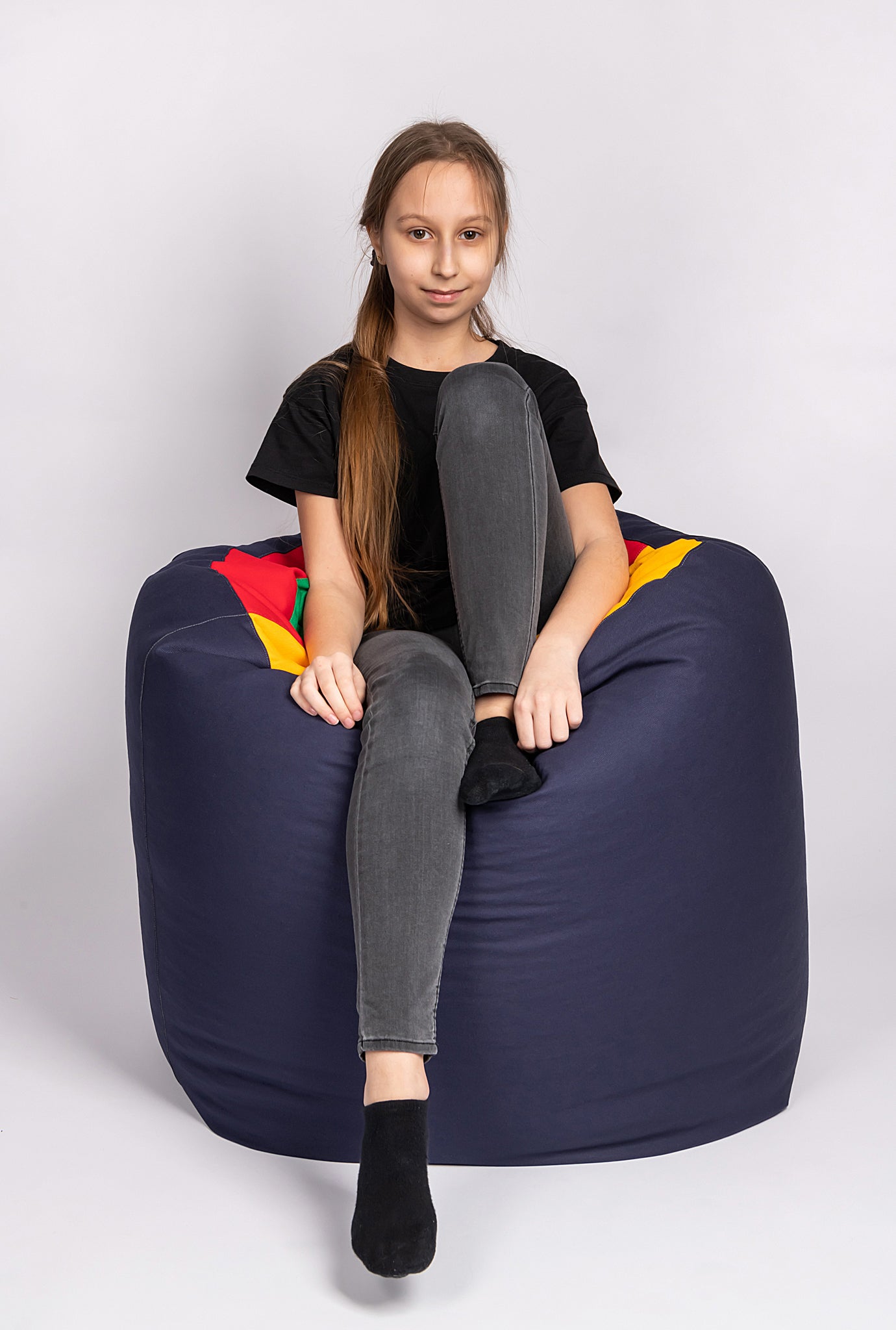 Large Sensory Bean Bag Tunnel Pouf - Removable cover | Sensory Owl