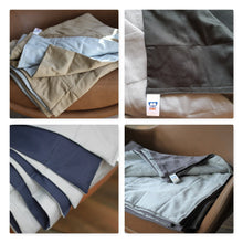 Load image into Gallery viewer, LIGHT GREY COTTON WEIGHTED BLANKET