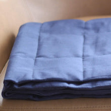 Load image into Gallery viewer, NAVY BLUE COTTON WEIGHTED BLANKET | SENSORY OWL