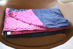 NAVY BLUE COTTON WEIGHTED BLANKET | SENSORY OWL