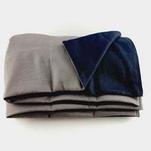Load image into Gallery viewer, NAVY BLUE COTTON WEIGHTED BLANKET | SENSORY OWL