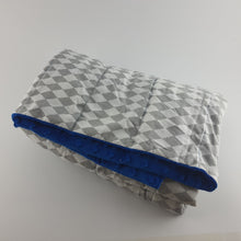 Load image into Gallery viewer, PREMADE KARO &amp; VICTORIA BLUE MINKY WEIGHTED BLANKET | 100x150cm, 4kg
